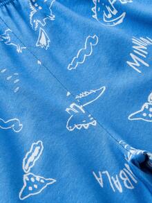 mini bala Quần dài mỏng nhẹ, nhanh khô, mềm mại cho bé trai, thích hợp mặc mùa hè. - xanh và trắng - Xem 8