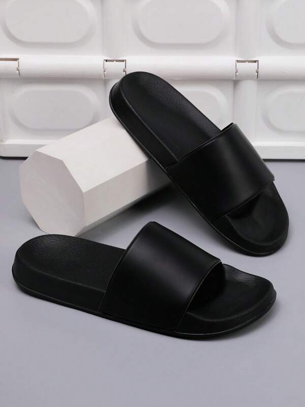 Men Sandals Best-Selling Men's Sports Casual Slippers, Simple And Fashionable Men's Slippers, Home Slippers, Shower Shoes, Indoor Slippers, Bathroom Sandals, Comfortable And Lightweight, Thick Sole, Non-Slip, Easy To Clean
