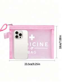 Bolsa de maquillaje de malla con texto "Medicina", bolsa de almacenamiento portátil, bolsa de cosméticos, bolsa de cuidado de la piel, esencial de viaje, suministros de dormitorio, regalo nupcial, regalo del Día de la Madre, regalo de cumpleaños, regalo para amigos y maestros, bolsa de almacenamiento de medicamentos, bolsa de almacenamiento de baño, bolsa de almacenamiento de joyas, bolsa de almacenamiento de brillo labial y maquillaje, bolsa de artículos de tocador de dormitorio estudiantil, regalo para esposa, familia, amigos, colegas - Multicolor - Ver 12