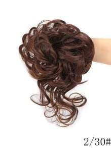 Accesoriu pentru păr pentru coc clasic cu barbă lungă, extensii de păr coc pufos extra lung, accesoriu pentru păr ondulat și ondulat cu bandă de păr elastică, potrivit pentru toate femeile, ușor de purtat, stil moale și casual