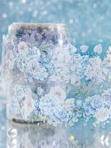 CANDY POETRY 1 Rolle 1 Meter Dekorative Blumen-Makrelebanding, Vintage kreativ ästhetisch, DIY Dekorative Scrapbooking Bastelmatrialien, Geschenk für Feiertage, personalisiertes Scrapbooking Schulstationery, Schulmaterial