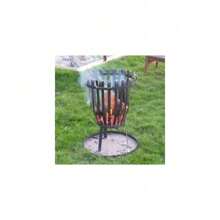 Feuerkorb mit Funkenschutz Terassenfeuer Gartenfeuer Feuerstelle rund mit Bodenplatte, Terassen Garten Feuer Korb Feuerschale Grill (Feuerkorb mit Grill-Funktion)