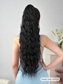 1pc Fashionable Ponytail Hair Extension, 26-28 Inch Long Water Wave Heat Resistant Synthetic Hairpiece, Suitable For Women And Girls For Party And Daily Use Hair Claws Claw Clips Hair Clips Hair Jaw Clip Hair Clamps Hair Clutch Hair Catcher Clip