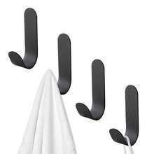 6个粘钩，衣架挂钩，墙面挂钩，无需钻孔，可悬挂包包、毛巾、浴球、钥匙、帽子等物品，适用于厨房和浴室收纳。耐用，无需钻孔即可安装，无残留透明涂层，易于安装，强力抓力，适用于门、入口、墙壁、卧室、厨房、洗衣房、衣柜和走廊等装饰。 - 彩色 - 查看 3