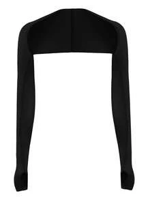 1 pieza Blusa corta casual con abertura frontal y mangas tipo murciélago, que deja al descubierto el abdomen - multicolor - Ver 9