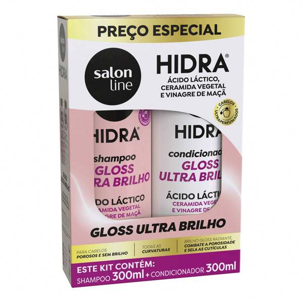 Salon Line Kit Shampoo + Condicionador Hidra Nutrição e Brilhne 300ml