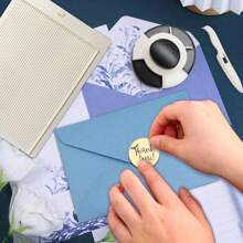 Juego de herramientas multifuncional para manualidades de papel que incluye marcadora de puntuación plegable, abrecartas, cortapapeles, marcador, plegadora y caja de regalo