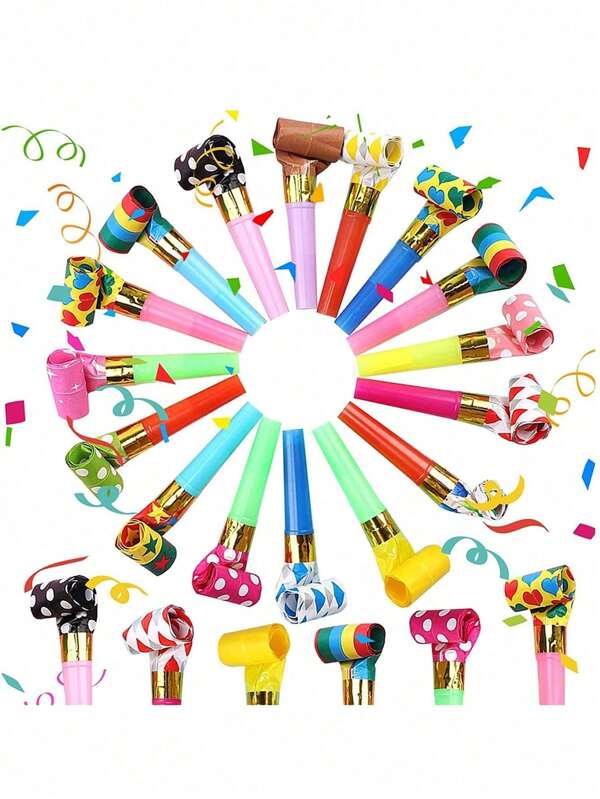 10/20/20Pcs-Party Blower, Colorful Birthday Noisemakers Birthday Blow Horns Party Horns Party Whistles New Years Party Noisemakers Party Blowouts Whistles Party Blowouts Party Favors Noise Makers,Christmas