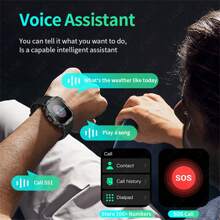 LIGE Smart Watch 1.96 Inch Large Screen 420 MAh Large Battery Super Long Battery Life Wireless Calls Voice Assistant 100+ Sports Modes Weather Sleep Monitoring Sedentary Reminder Remote Photo Taking Female Menstrual Cycle Reminder
