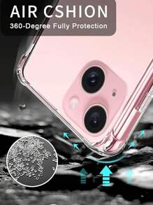 Schokbestendig transparant siliconen telefoonhoesje, compatibel met Galaxy, Mi, Redmi, TPU beschermende achterkant