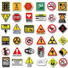 50 pezzi Adesivi rimovibili e impermeabili, avvisi di attenzione per valigie, trolley, moto, auto, adesivi graffiti impermeabili, forniture scolastiche, tornando a scuola