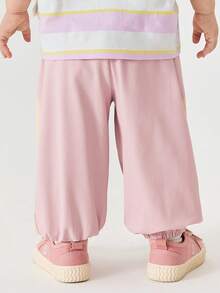 mini bala Boys' Baby Pants Summer Cool Sunscreen Lightweight Breathable Baby Mosquito-Proof Long Pants - Rubber Powder - View 3