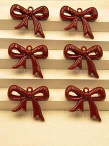 Pingente grande de laço vermelho elegante e moderno de 1/4 peças, adequado para fazer joias, brincos, colares, chaveiros, pingentes e bolsas, adequado para fazer acessórios para festas de fim de ano, presentes para o Dia das Mães