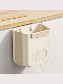 Cubo de basura plegable de plástico para cocina, cubo de basura para dormitorio, se puede colgar en la puerta del gabinete, caja de almacenamiento y clasificación de basura montada en la pared, cubo de basura de plástico que ahorra espacio, almacenamiento y organización convenientes, adecuado para espacios pequeños, diseño de cocina moderno, cubo de basura de cocina