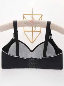 5 Peças Sutiã Feminino com Decoração de Laço de Renda, Sutiã com Sustentação e Push-Up Sem Arame, Lingerie Feminina