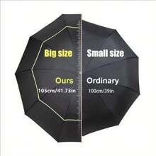 Super Big Top Quality Umbrella Double Strong Rain Woman Windproof Paragua Male Women Sun 3 Floding Fashion Business Men Umbrella Summer Cooling,Beach,Travel