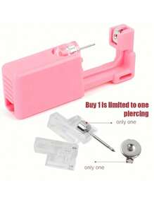 7PCS Disposable Painless Ear Piercing Kits No Pain Puncture Tools Stud Gun With Piercing Healing Silicone Discs Earring Piercer Tool Body Jewelry Accessories