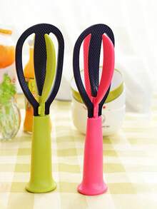 1pc Multifunctional Non-Stick Rice Spoon & Spatula, Plastic Rice Scoop, Rotatable Rice Washing Spoon Stand