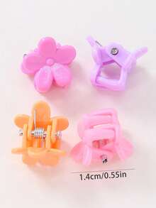 100pcs/Pack Colorful Mini BB Hair Clips, Random Colors, Fashion, Simple & Cute Hair Accessories For Girls, Suitable For Daily Use - Multicolor - View 3