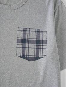 Set 2 buc/set pijamale subțiri de vară pentru bărbați, mânecă scurtă și pantaloni lungi, set 2 buc/set pentru bărbați, primăvară/vară, în carouri, casual, lejer - Albastru marin - Vizualizare 5