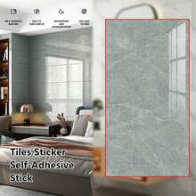 NetHong 10 Pack Self-Adhesive Marble Tiles Sticker Stick On Wall Floor Kitchen Bathroom - Karen Gray - View 4