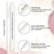 8/16/24 件有趣的塑料笔 - 可伸缩圆珠笔，带有有趣的文字，黑色墨水，印有文字，非常适合办公室、学校、派对活动、任何喜欢幽默的人送给同事的礼物 - 彩色 - 查看 2