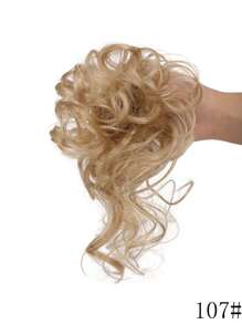 Accesoriu pentru păr pentru coc clasic cu barbă lungă, extensii de păr coc pufos extra lung, accesoriu pentru păr ondulat și ondulat cu bandă de păr elastică, potrivit pentru toate femeile, ușor de purtat, stil moale și casual