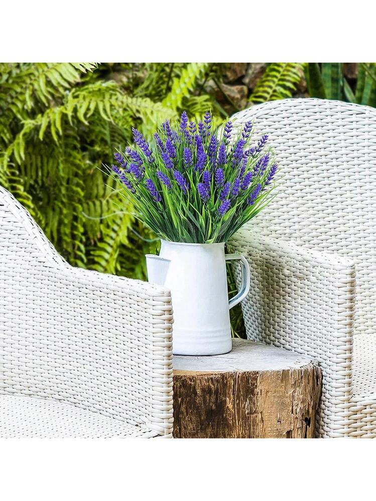 Geegoods Piante artificiali per esterni, fiori di lavanda finti con