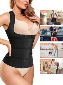 قطعة واحدة سترة نسائية مدربة على الخصر بسحاب مزودة بحزام شد الخصر