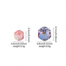 60 Peças de Contas de Vidro Brilhantes Coloridas Prateadas, Pulseira Feita à Mão DIY, Colar, Jóias, Acessórios de Cabelo, Encantos de Bolsa/Telefone