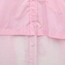ZEVITY Sheer Mesh Patchwork Loose Fit Shirt