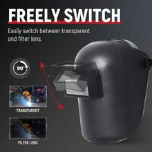 Welding Helmet, Flip Front Welding Mask With Adjustable Headgear - 黑色 - 查看 4