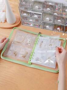 New Jewelry Necklace Earring Holder Bag Portable Water-Proof Credit Card Photo Storage Book Ziplock Bag Ins Stationery Organizer