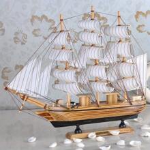 BZTANG Wood Craft Handmade Solid Wood Decoration Sailing Boat Model Marine Junk Sailing Boat Sailing Ship Sailing Vessel Jalor Gifts PP14