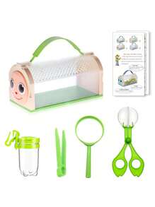 1 Set Creative Portable Cartoon Insect Storage Observation Box, Small And Portable Insect Cage, Transparent Design, Barrier-Free Observation, Outdoor Adventure Storage Tool Set, Suitable For Outdoor Games, Insect Lovers, Surprise For Family And Friends, Birthday Party Gifts