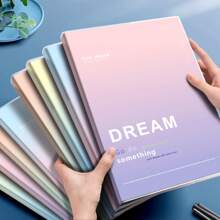 1 Book, B5/A5, 136 Pages, B5 Waterproof Soft Surface PP Glue Cover Notebook, Colorful Simple Diary, Notebook, Horizontal Line Diary, Notebook For Office, Home, School,School Supplies,Back To School