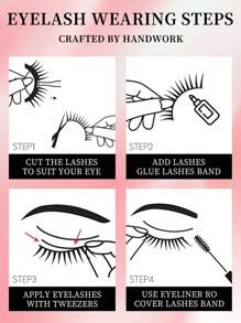 Nuevas 7 pares de pestañas postizas de estilo ruso D Curl con volumen, pestañas postizas de visón clásicas de ojo de gato, pestañas postizas 5D dramáticas con efecto volumen y aspecto natural y suave, extensión de pestañas de maquillaje para un aspecto natural