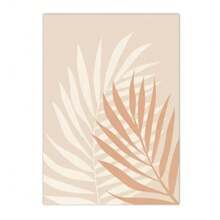 1pc/3PCS Wall Arts Posters Modern Beige Brown Abstract Sun Poster Bohemian Palm Leaf Canvas Printing Daisy Wall Art Painting Modern Poster Wall Painting Bedroom Decoration, Frameless/With Frame ,Wall Art With Frame