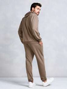 Men's Sweatshirt And Pants Set - Gris Oscuro - Ver 2