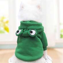 Warm Dog Winter Clothes Cute Fruit Dog Coat Hoodies Fleece Pet Dogs Costume French Bulldog Chihuahua Ropa Para Perro(Green,XS) - 綠色 - 查看 10
