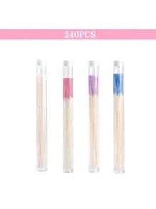 240pcs Ear Piercing Care Set,Disposable Ear Hole Cleaning Swabs. 60pcs Per Tube, Portable And Convenient Kit To Keep Ear Piercings Clean And Odorless Wherever You Go. Can Be Used With Ear Cleansing Solution Or Just Water. Suitable For Women And Men With Ear Piercings.