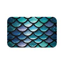 30X18 Inch Blue Mermaid Bath Mat, Mermaid Bathroom Decor, Bathroom Mats, Kitchen Floor Mat, Blue Bathroom Accessories, Gift For Mom Bath Rug Floor Carpet Outdoor Rug Door Mat Fall Decor Back To School Entryway Decor - 1 - View 2