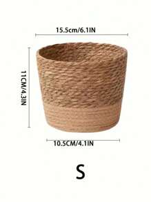 1pc Plant Pots For Indoor Plants, Seagrass Planters, Planter Basket Indoor, Flower Pots Cover, Plant Containers, Natural
