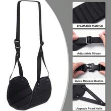 Reposapiés de avión, hamaca, asiento de viaje para coche, almohadilla para reposapiés, tren ajustable, almohadas portátiles para dormir, accesorios 0YAO - BK - Ver 3