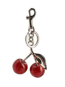 Llavero con colgante de cereza, llaveros de mujer adorables - Llaveros de coche para bolsos - Regalos del Día de San Valentín