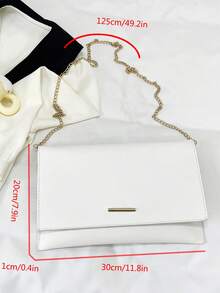 New Fashion Envelope Bag, Minimalist Design Vintage Women Shoulder Bag - White - View 10