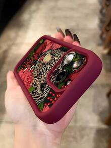 情人节复古火红花朵老虎图案软手机壳，防摔，兼容和S15/S15 Plus/S15 Pro/S15 Pro Max，防水防震防刮，国际版，非国内版 - 彩色 - 查看 2