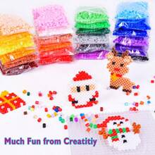500 pezzi/confezione, perline forate da 5 mm, confezione supplementare per la realizzazione di gioielli, puzzle di perline forate, artigianato creativo, fai-da-te per gioielli, puzzle in massa, imballaggio di assemblaggio, adatto per bambini di età superiore ai 5 anni per realizzare opere d'arte a mano.