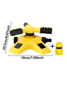 360 Degree Rotating Green Lawn Sprinkler Head, Agricultural Vegetable Garden Auto Watering Sprinkler, Lawn & Garden Watering Spray Irrigation Cooling Tri-Fork Watering Device - Multicolor - View 3