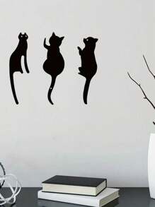 CIFbuy Metal Kitten Wall Art Set Of 3, Cute Animal Hanging Decor For Living Room, Doorway, Bedroom - Rustproof Gift For Pet Lovers Birthday & Graduation, Suitable For Modern Home Decoration, Home Decoration, Room Decoration, Wall Decoration For Bedroom, Living Room Or Bathroom, Waterproof, Rust-Proof , Birthday Gift, Sturdy And Non-Fading, Century-Old Paint Process, High-Quality Materials, Easy To Install
